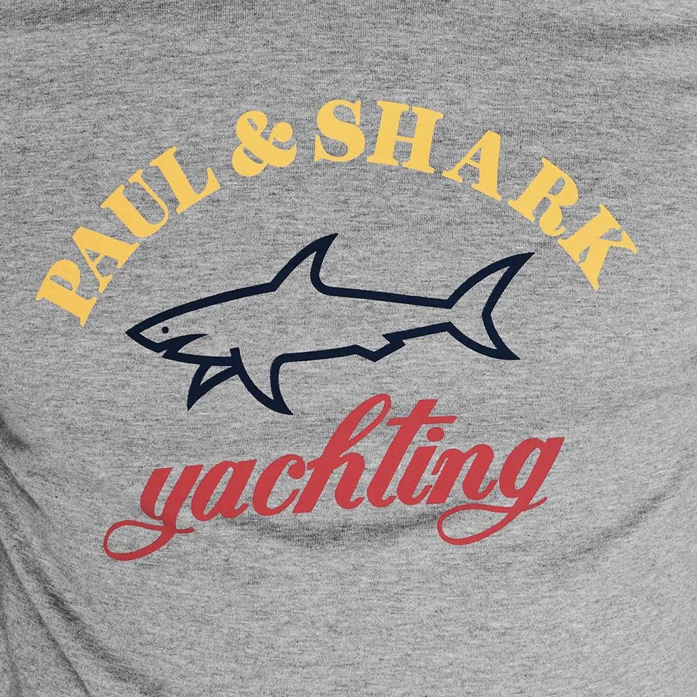 Paul & Shark Grey Long Sleeve Logo Tee