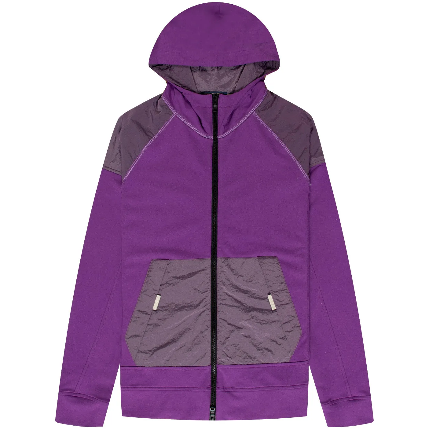 Paul & Shark Nylon Patched Hoodie Magenta