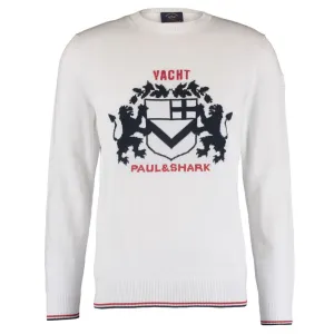 Paul & Shark White Yacht Knit Crewneck
