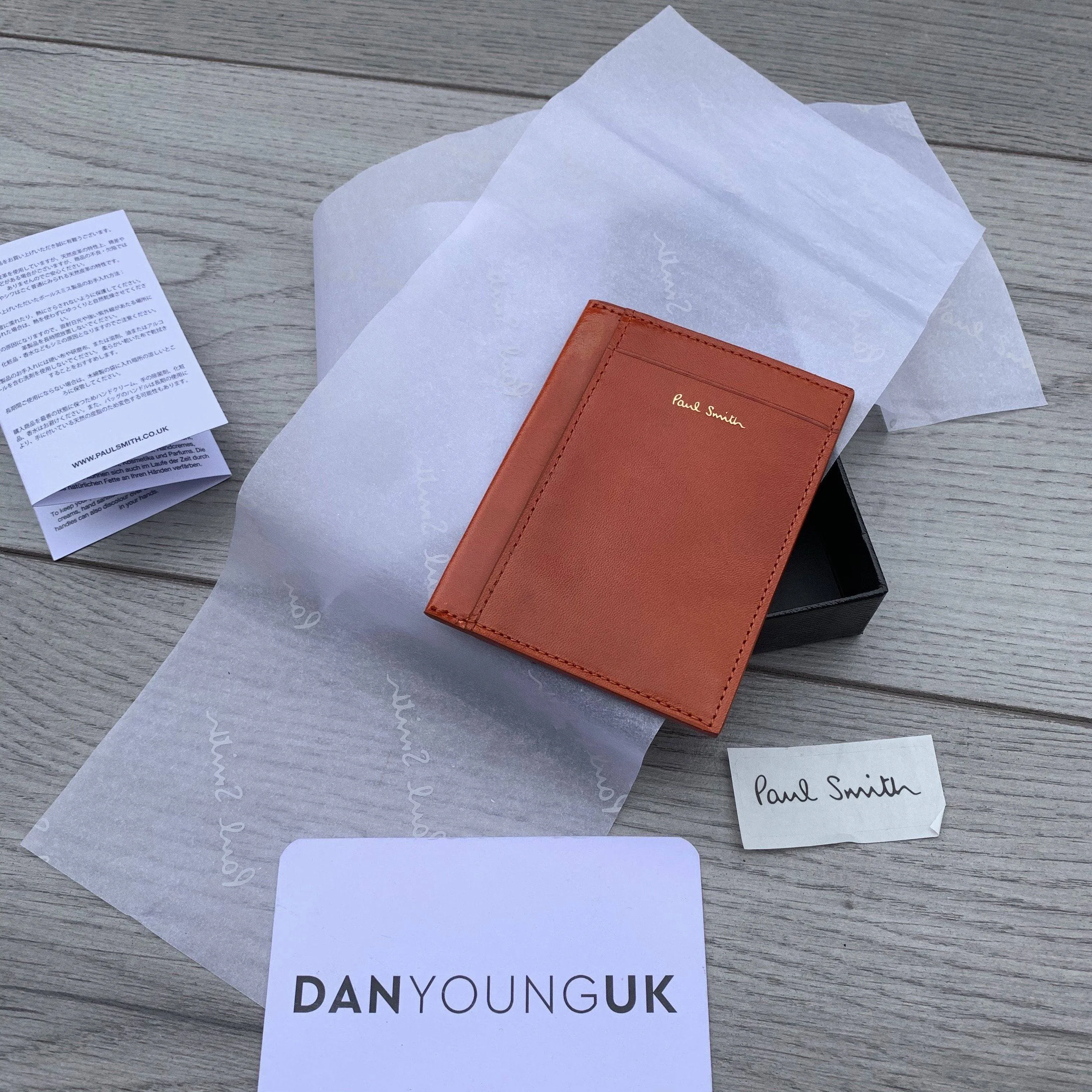 Paul Smith Burnt Orange Leather Cardholder
