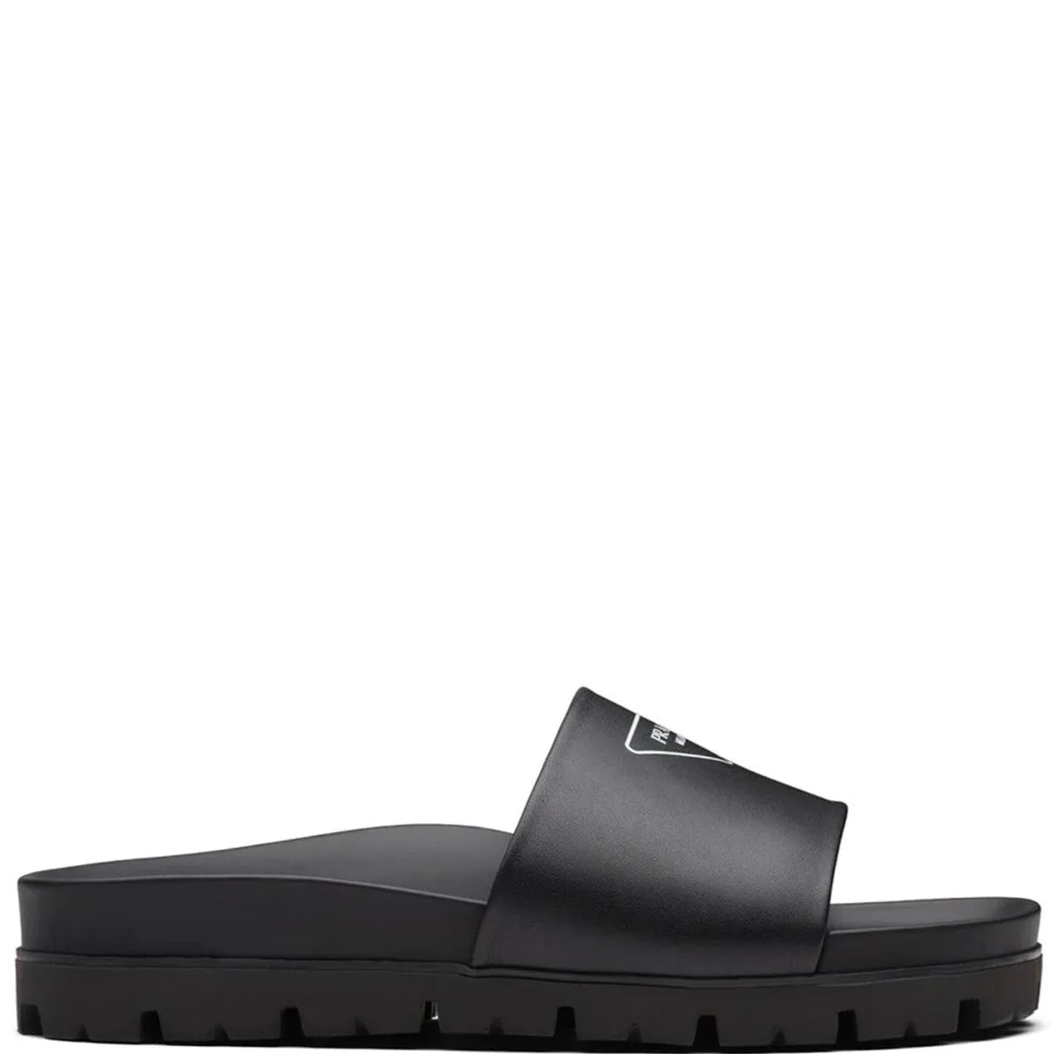 Prada Black Logo Sliders