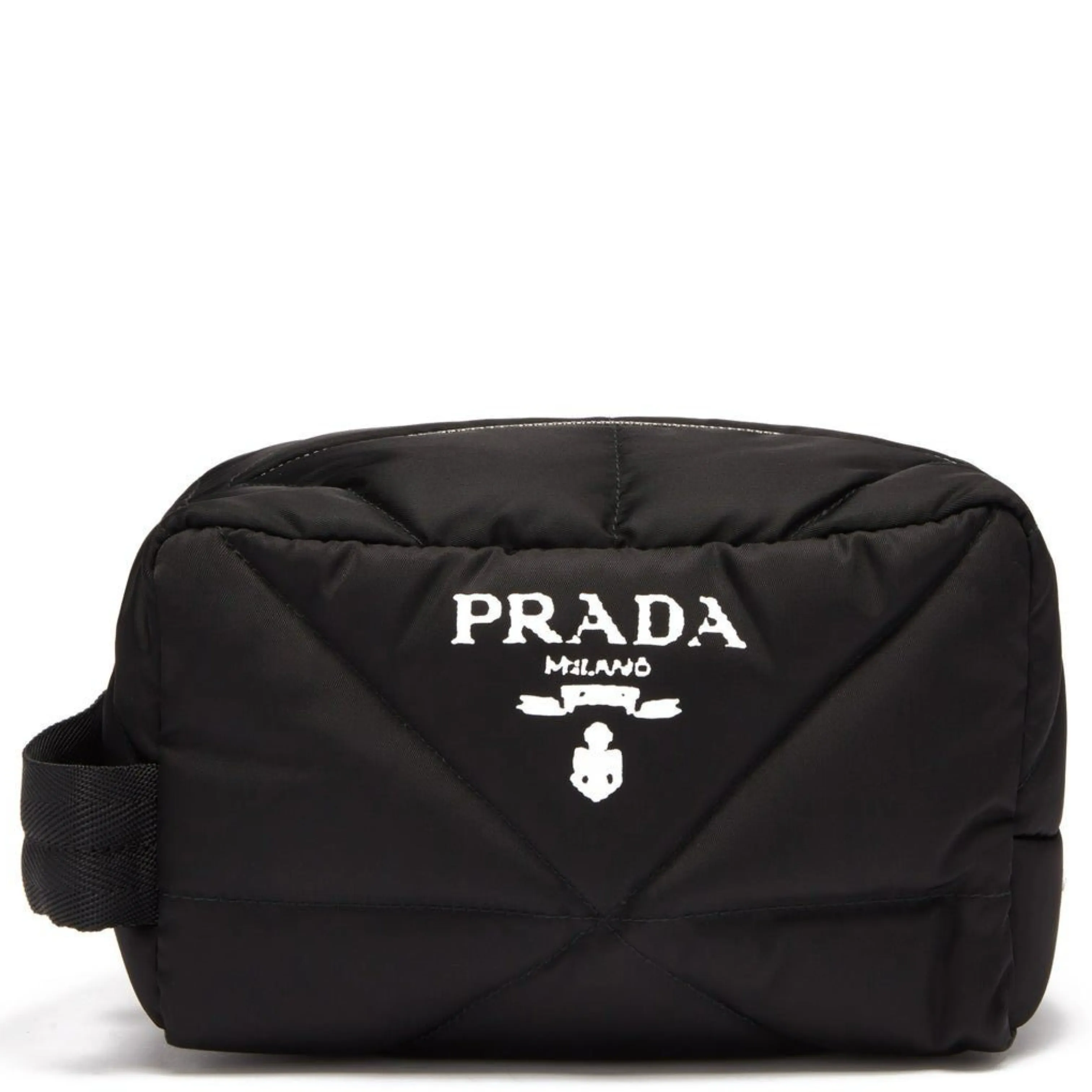 Prada Black Nylon Quilted Washbag