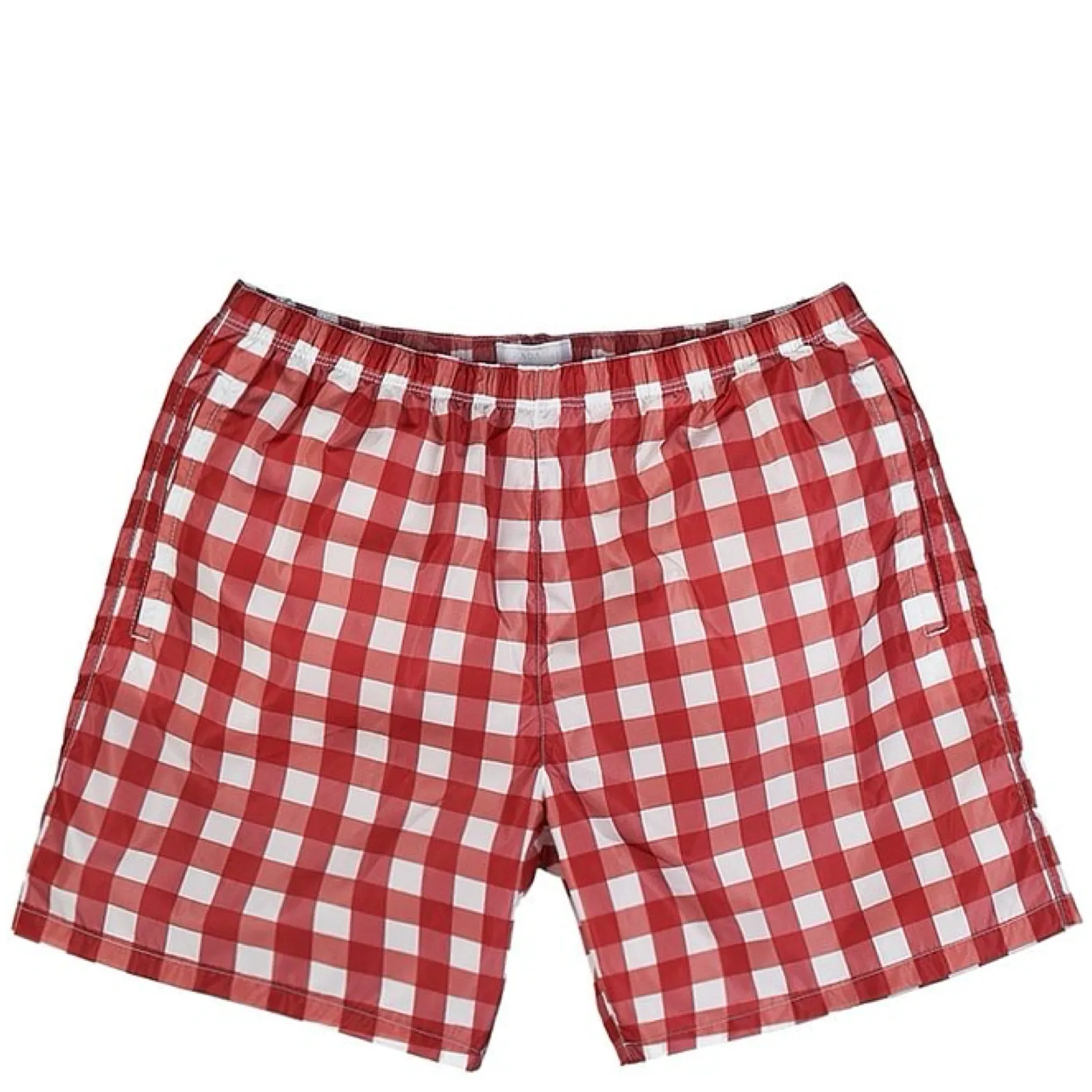 Prada Red Re-Nylon Logo Swimshorts