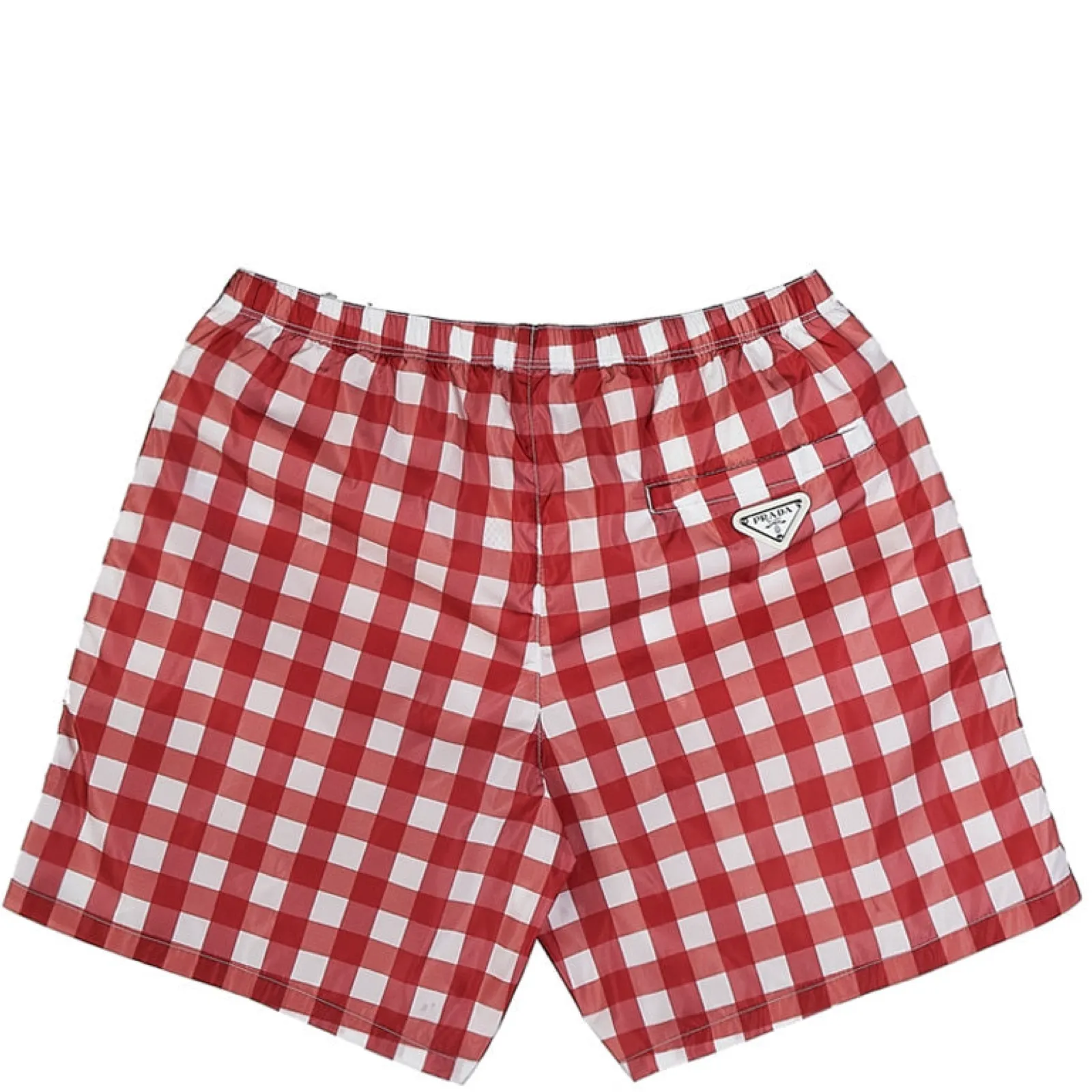 Prada Red Re-Nylon Logo Swimshorts