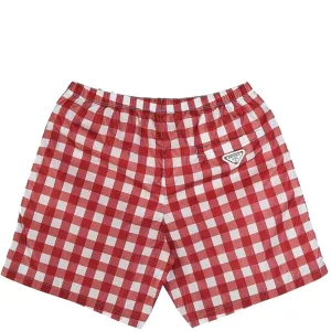 Prada Red Re-Nylon Logo Swimshorts