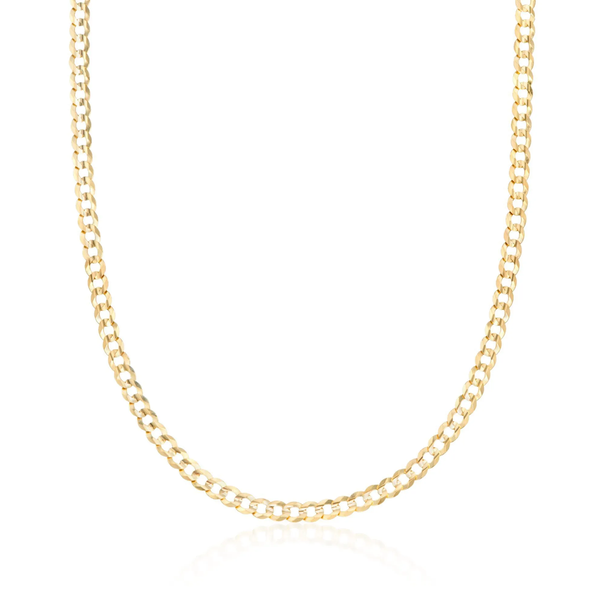 Ross-Simons Men's 3.6mm 14kt Yellow Gold Curb Link Necklace