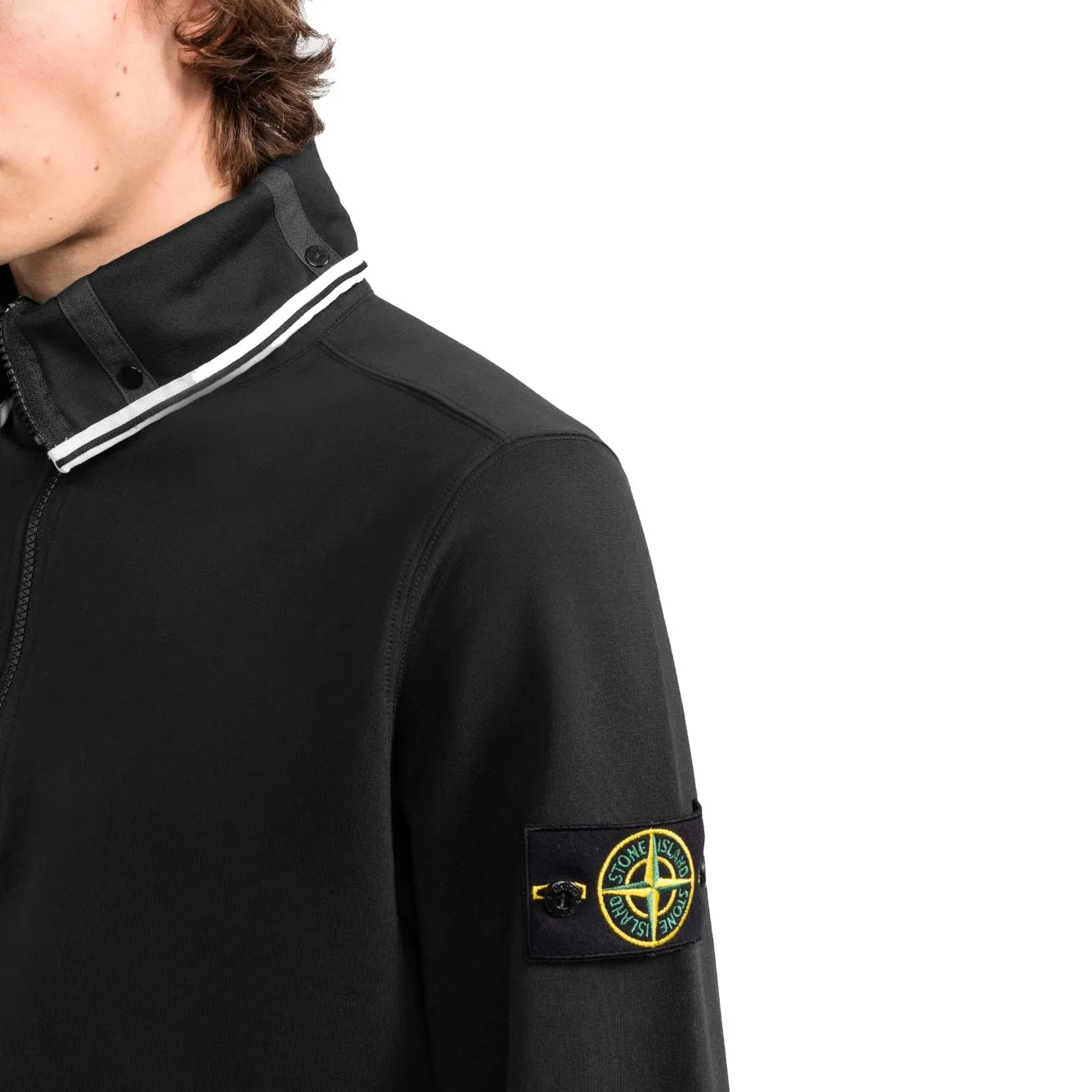 Stone Island Black Half Zip Sweatshirt
