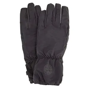 Stone Island Black Nylon Metal Gloves
