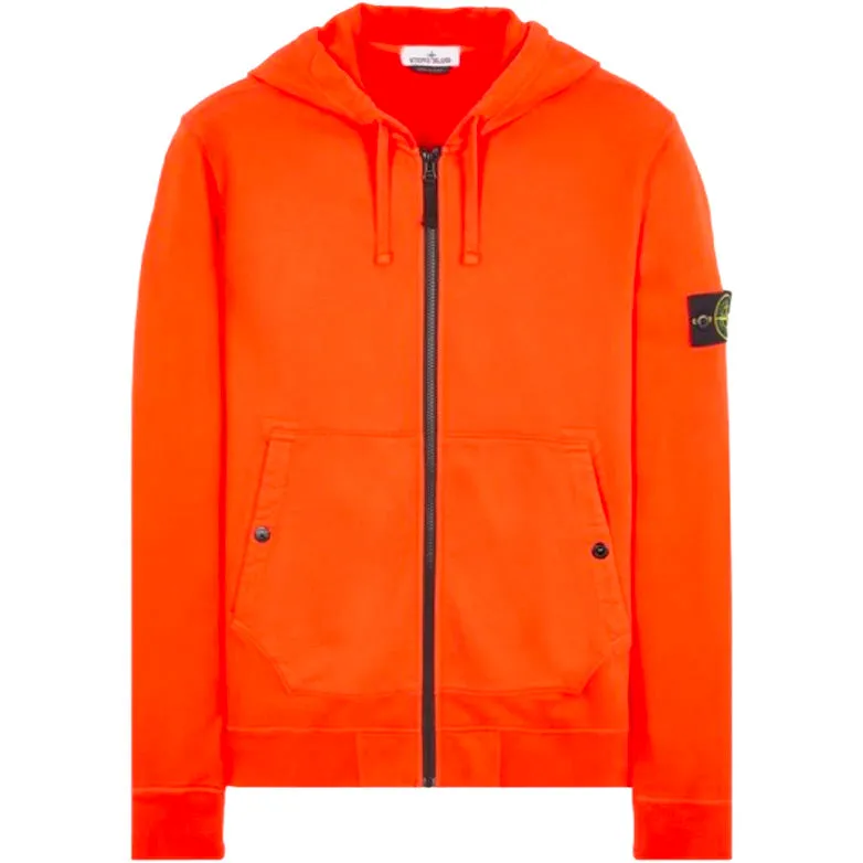 Stone Island Brushed Cotton Full Zip Hoodie
