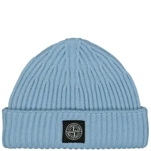 Stone Island Logo-Appliquéd Ribbed Wool Beanie