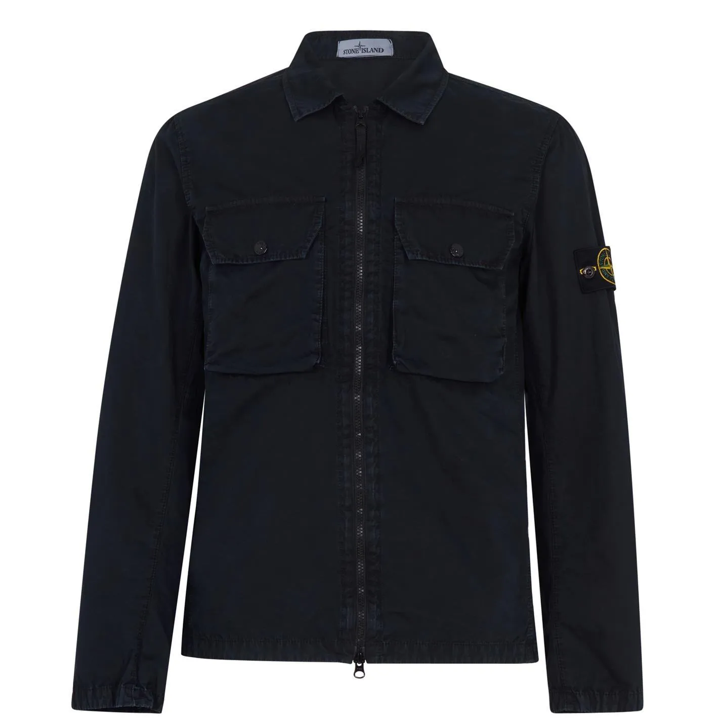 Stone Island Navy Double Pocket Zip Overshirt