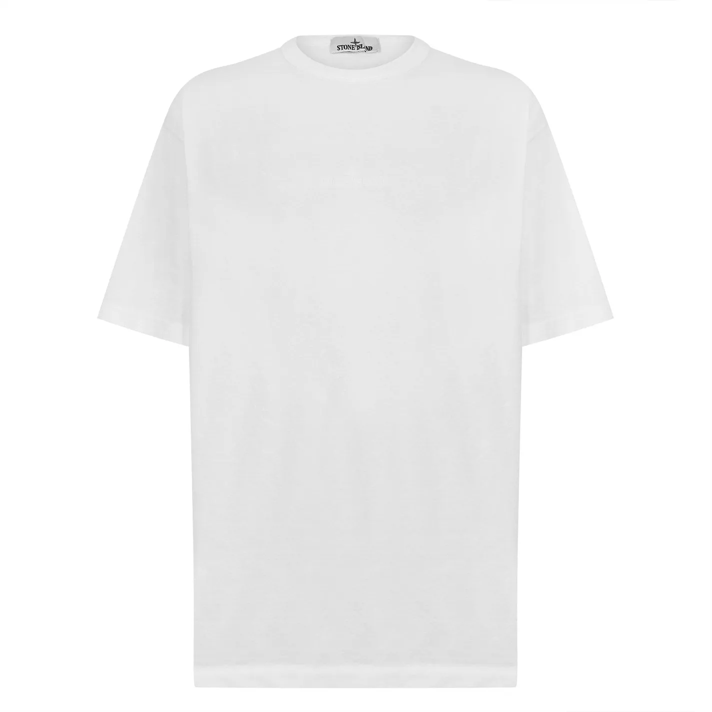 Stone Island White Embroidered Logo T-Shirt