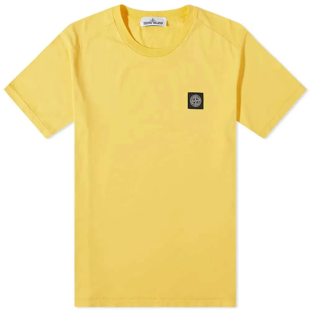 Stone Island Yellow Patch Logo T-Shirt