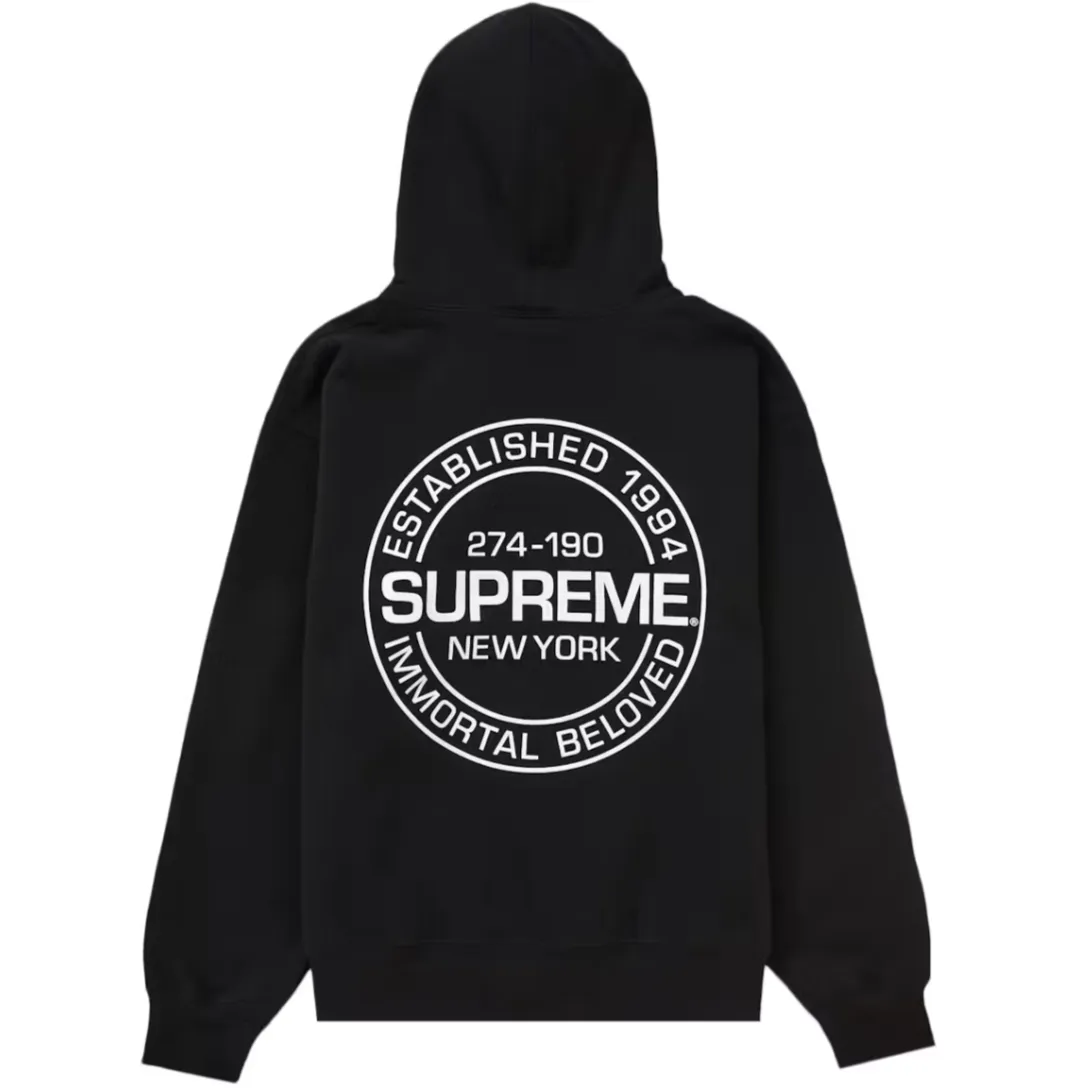 Supreme Black Back Logo Hoodie