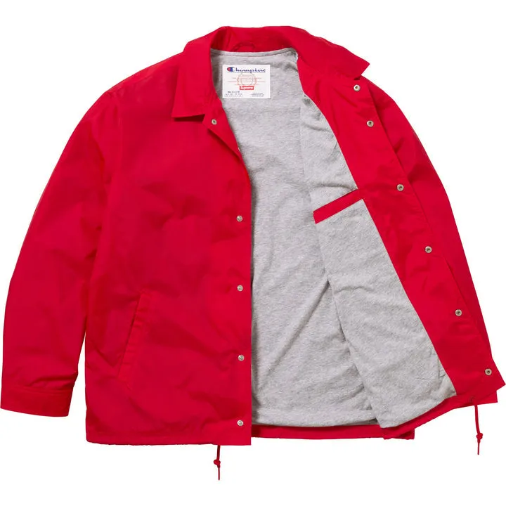 Supreme x Champion Red Coach Jacket