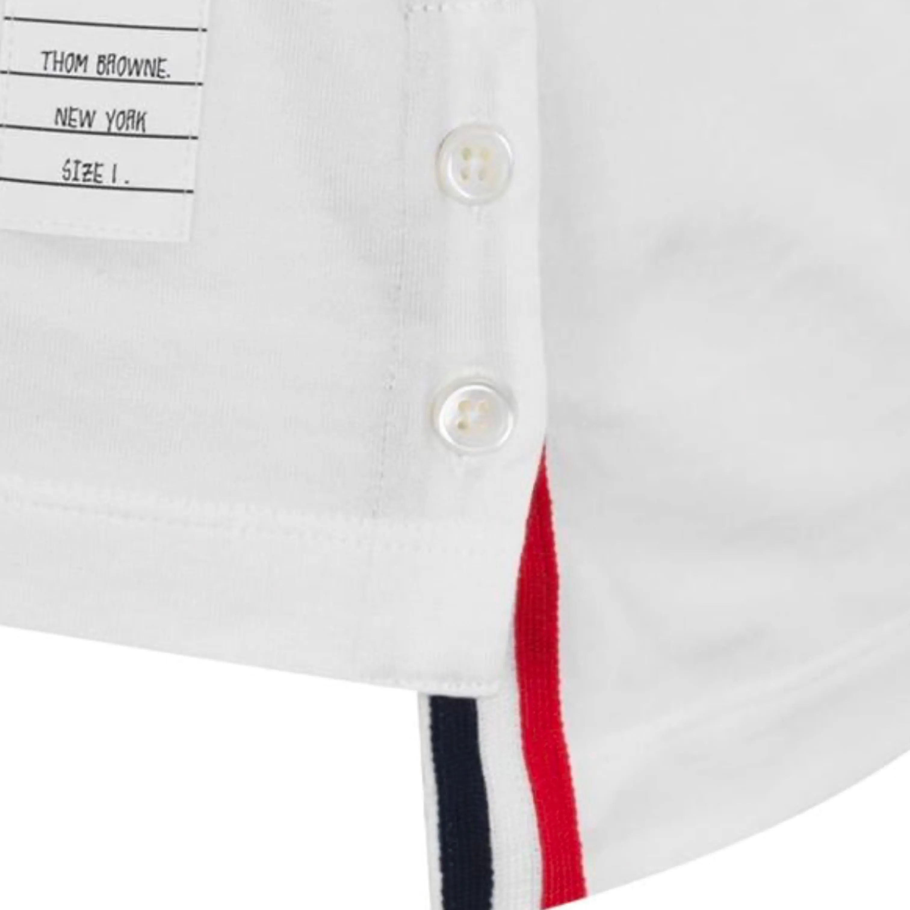 Thom Browne White Ringer T-shirt