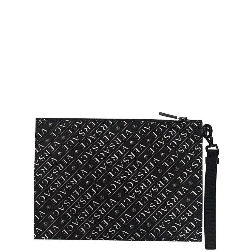 Versace Black Logo Pouch