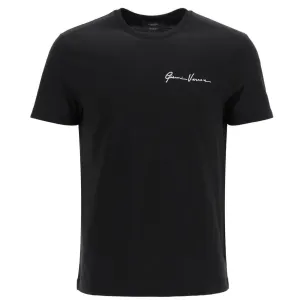 Versace Black Signature Embroidered T-Shirt