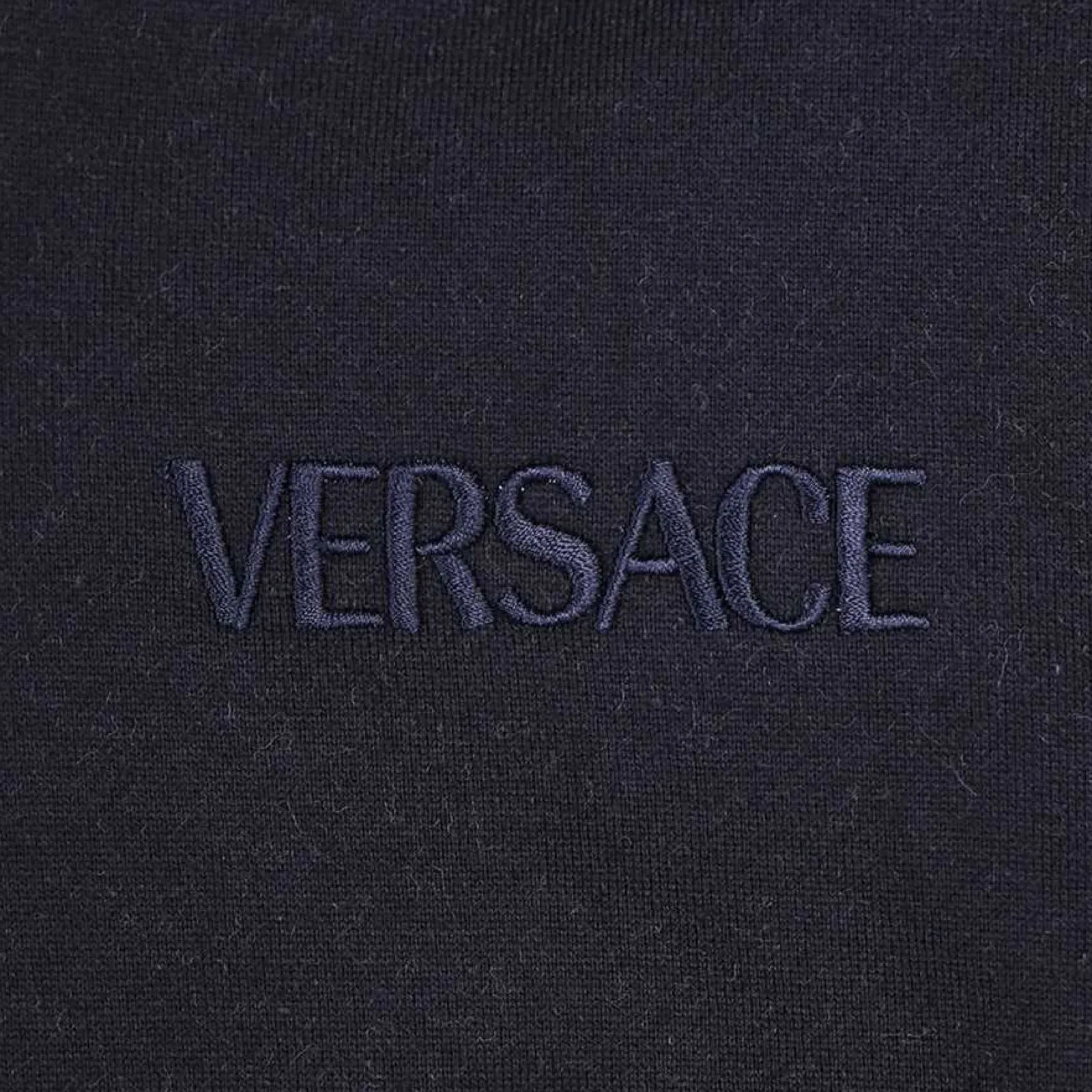 Versace Cashmere Logo Trim Hoodie
