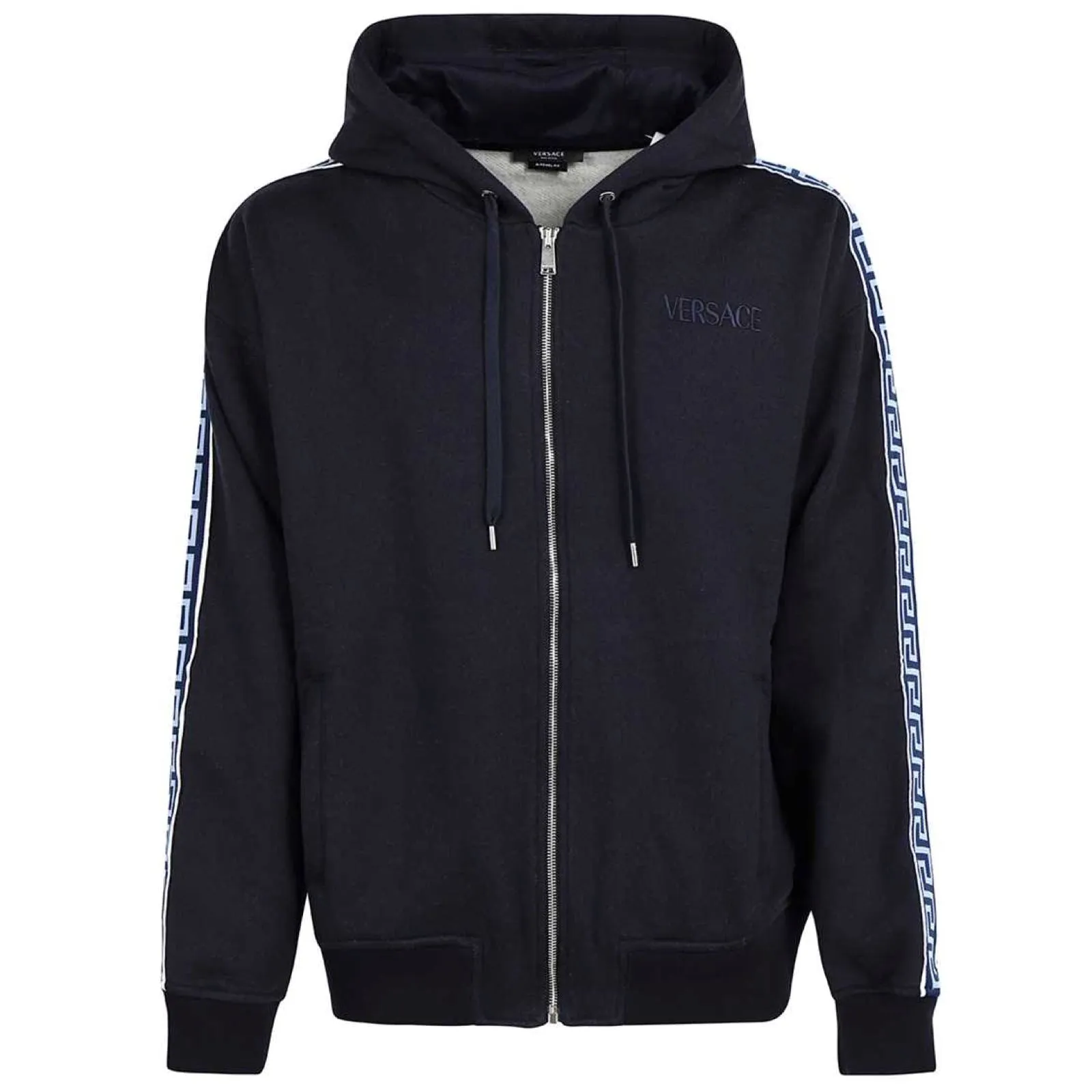 Versace Cashmere Logo Trim Hoodie
