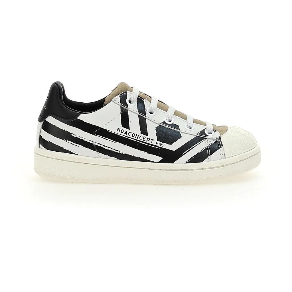 White Striped Sneakers