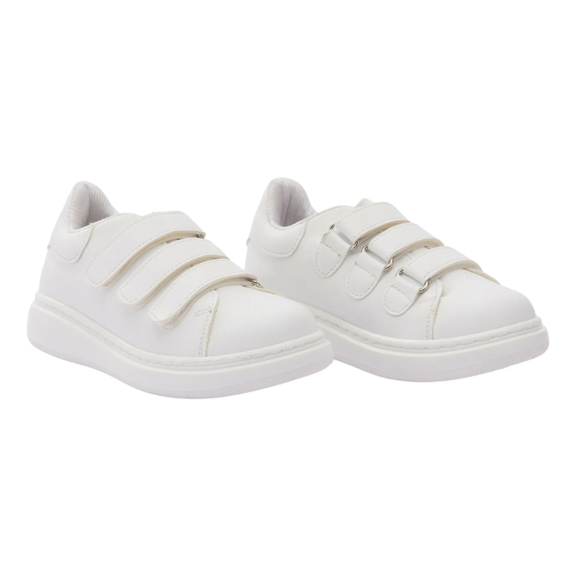 White Velcro Sneakers