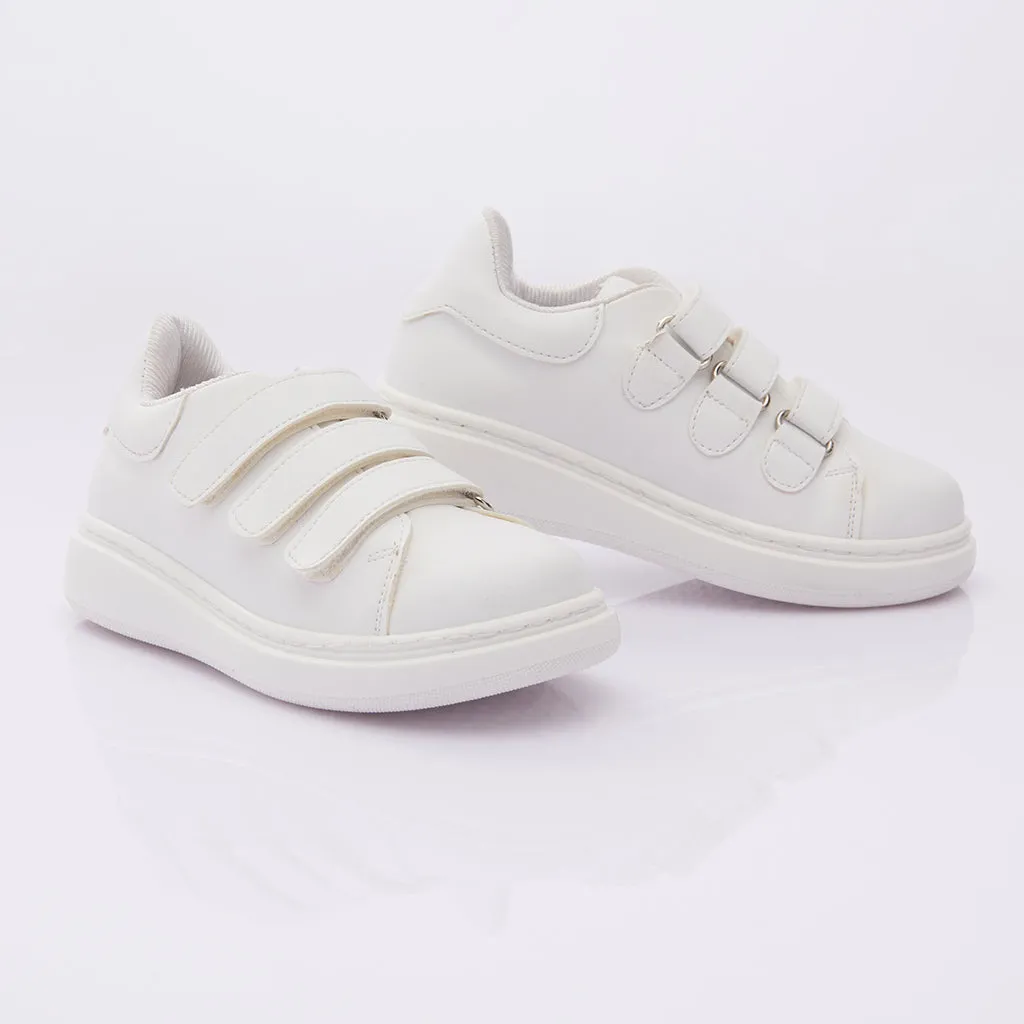 White Velcro Sneakers